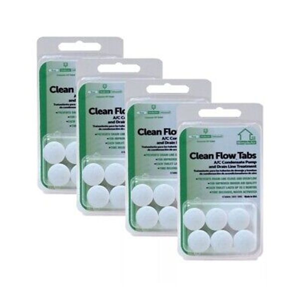 SimpleAir Clean Flow HVAC Drain Line Treatment Tabs, 4-Packages - 24 Count