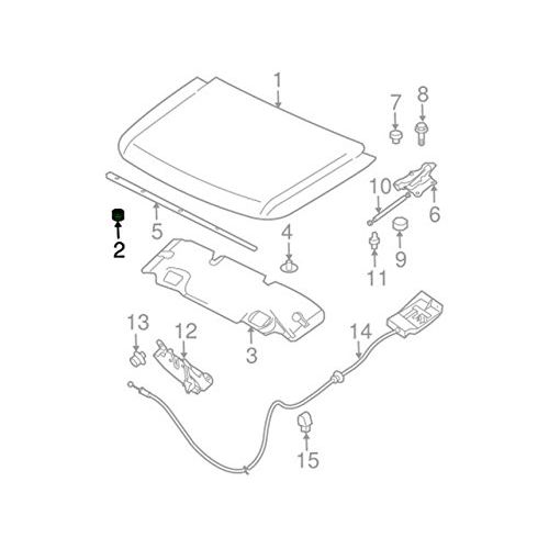 Genuine Nissan Parts - Hood Bumper (62840-7S00A)