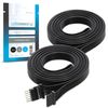 Litcessory Extension Cable for Philips Hue Lightstrip Plus (1m, 2 Pack, Black - MICRO 6-PIN V4)
