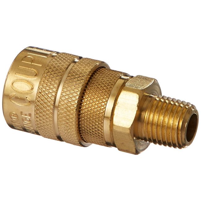 Milton (S-716) 1/4" Male NPT M Style (Industrial) Air fitting Quick Connect Coupler Red