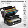 Fireproof Document Box, Hard Case Fireproof Box with Lock Hard-Shell Design Fire
