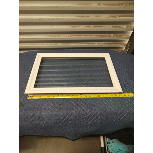 USED White Amarr, Pella Garage Door Window Frame For A 3 Layer 1  3/8 Thick