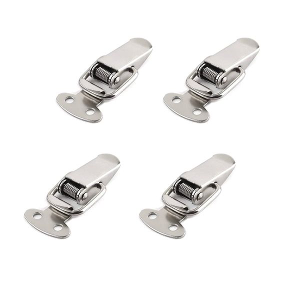 Saim Stainless Steel Case Chest Box Spring Draw Toggle Latch Catch Hasp, 4 Set