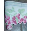WAVERLY-Cherry Wallpaper Border Plaid-Blue-Dangling Cherries-Sculpted Laser Cut