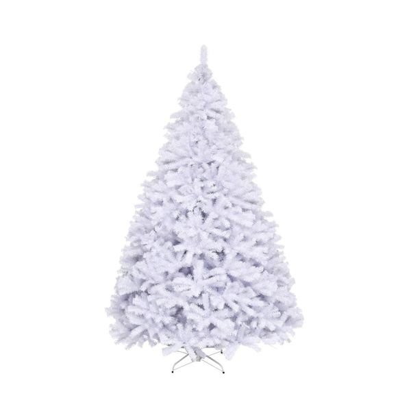 White Artificial Christmas Tree, 9FT Artificial Pine Tree w/Premium PVC Needl...