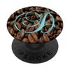 D Teal Coffee Beans Roasted Caffeine Monogram Initial Letter