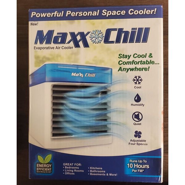 Maxx Chill Evaporative Air Cooler New Open Box 4 Speed LED Light