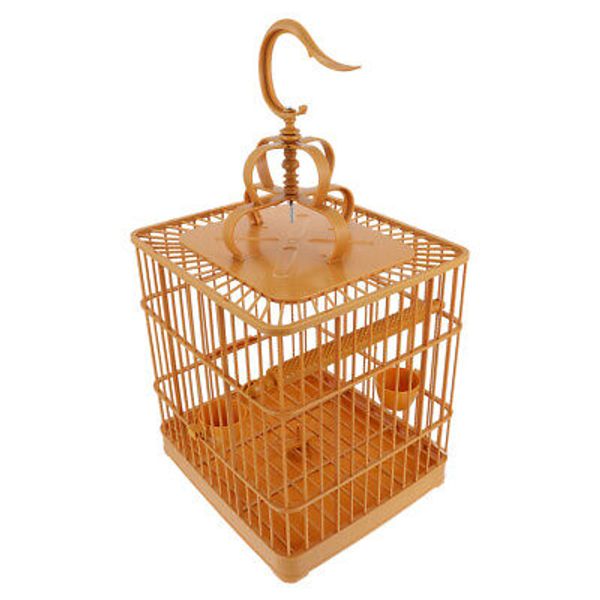 Vintage Bird Cage Hanging Classic Birdcage Pet with Standing Pole Peony