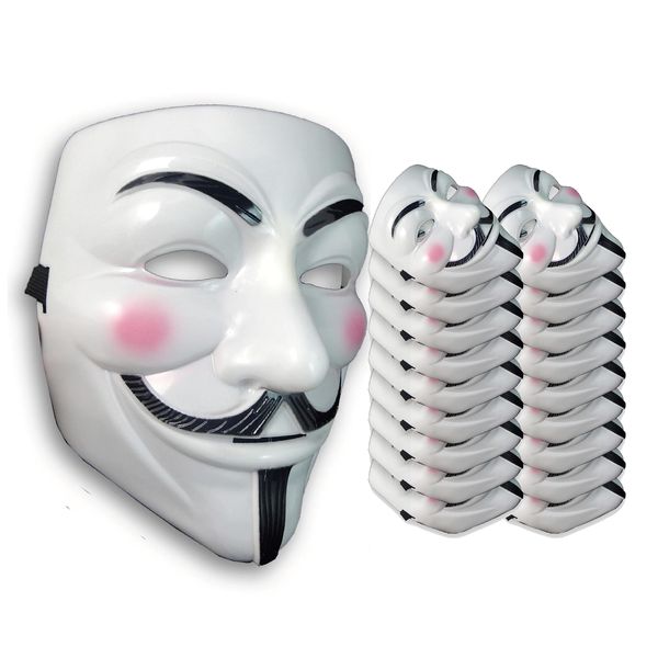 Sanmaao Anonymous Mask, Cosplay, Halloween, Mask, Guy Fawkes Costume (Set of 20)