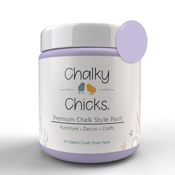 Chalky Chicks Chalk Paint - Chalk Paint for Furniture, Craft Paint, Cabinet Paint, Wood Paint, and Furniture Paint, Spray Paint-Ready for Home Decor - Sweet Lilac (Light Purple) 4 Fl Oz (Pack of 1)