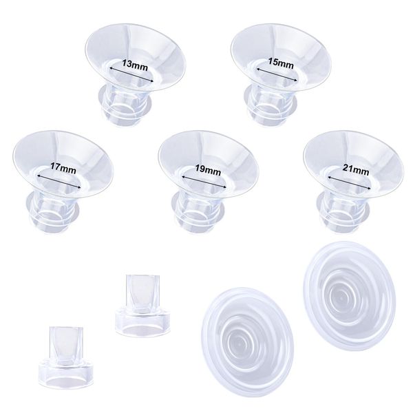 9pcs Flange Inserts, Silicone Breast Pump Cups Flange Insert Sizing Kit Wearable Breast Pump Accessories Compatible with Momcozy/Medela/Spectra/TSRETE / S9/ S9Pro/S10/S10Pro/S12/S12Pro/S12A/S13/ S15