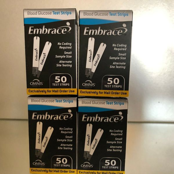 Embrace Blood Glucose Test Strips 200 CT.  Exp 11/22/24 Free and Fast Shipping