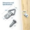 Compact Triangle Ring Mini 1-Hole Art Hanger for Wood Frames, 100 Pcs per Pack, Screws Included