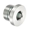 PATIKIL G1/2 Internal Hex Head Pipe Fitting Plug, 2 Pack Male Thread 45# Steel Socket Plug with Sealing Ring for Terminate Pipe Ends