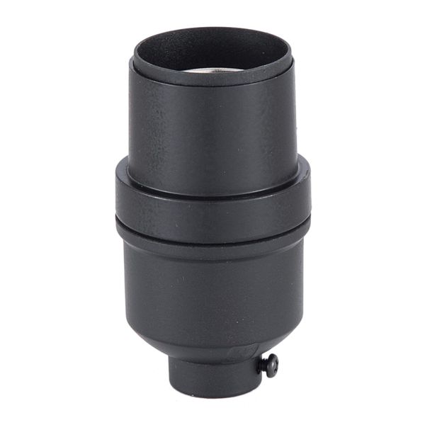 B&P Lamp® Satin Black Finish, Med. Base Modern Keyless Lamp Socket