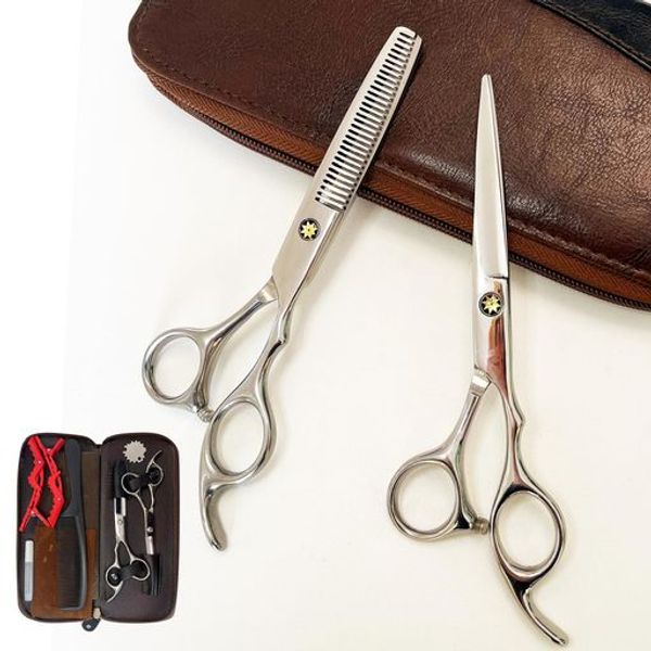 HEBITE Hair Cutting Scissors, High-grade Scissors, 9-piece Haircut Set, Thinning Scissors, Professional Grade, Thinning Rate 20%-25%, Hair Cutting Scissors, Self-Cutting, Professional Grade, Home Use, Hairdresser, High-grade Scissors, Thinning, Ergonomic,