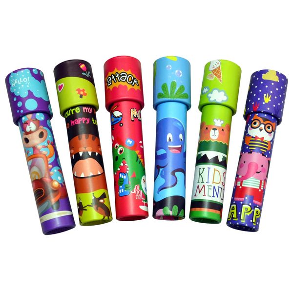 Kaleidoscope Toy 6-piece Pack Random Theme - Kaleidoscope for Kids Party Bag Gift Stocking Filler