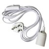 E27 Pendant Light Ceiling Lighting Fitting 4M, E27 Lamp Holder with Switch, Suspended Pendant Light Fitting Kit, 2 Core Textile Cable UK Plug (White).