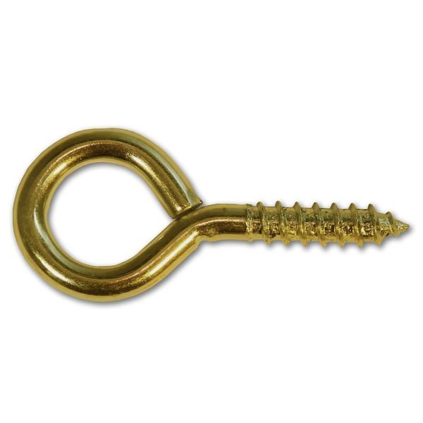 Electro Brass Screw Eye - 45mm (Pack of 4)