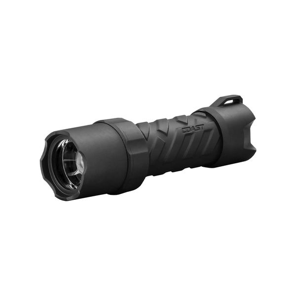 COAST® POLYSTEEL® 400 440 Lumen PURE BEAM® Focusing LED Flashlight with TWIST FOCUS™ and Stainless Steel Core, Black