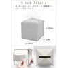 TOMOTHY Tissue Case, Stylish, Cute, Compact, Half Size, Tissue Cover (Light Gray)