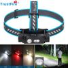 TrustFire 1350LM LED Headlamp USB Rechargeable Headlight W/ Red Light Good Gift