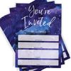 Printed Party Kids Birthday, Outer Space Galaxy, 25 Invitations and Envelopes