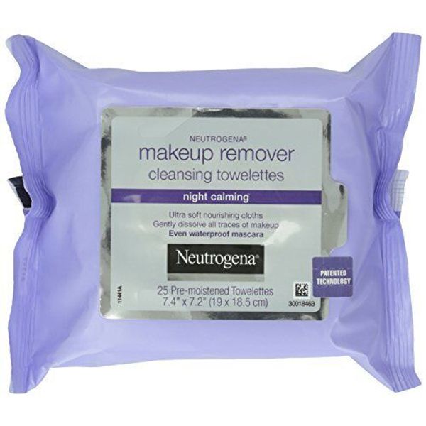 2 Pack Neutrogena Make Up Remover Cleansing Towelettes 25 Each