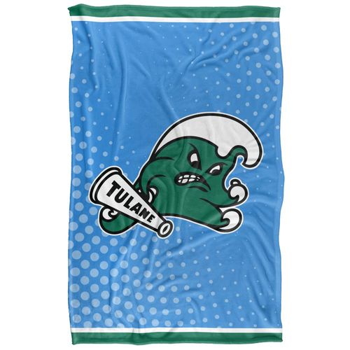 Tulane University Green Wave Blanket, 36"x58", Logo Dots, Silky Touch Super Soft Throw