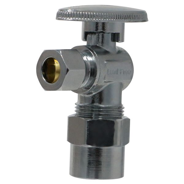 2 Pcs XFITTING 1/2" CPVC x 3/8" OD Compression Angle Stop Valve, 1/4 Turn