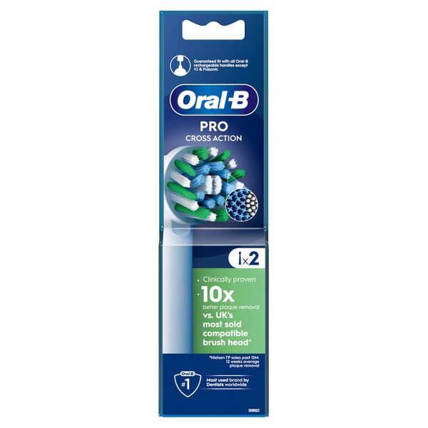 Oral-B CrossAction Power Toothbrush Refill Heads 2's