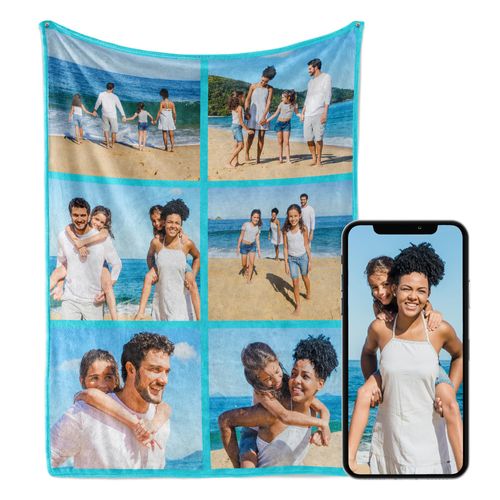 Custom Blanket with Picture - Ships Next Day - Printed in USA - Personalized Picture Blanket - Vibrant Colors, Soft & Warm | Fleece - 30x40