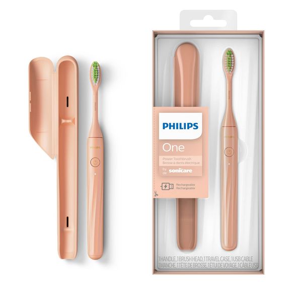 Philips One Rechargeable Toothbrush - Electric Toothbrush in Shimmer (Model HY1200/05)