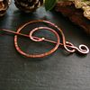 Handmade Copper Celtic Spiral Shawl Pin