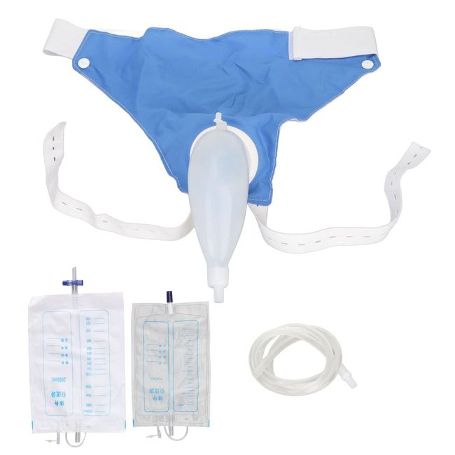 Reusable Male Urine Bag,Urine Collector,Adults Urine Bag, Male Urinal Pee Holder,Urine Bag Collector with Pee Catheter Duct 1000ML 2000ML for Men Elderly Urinary Incontinence