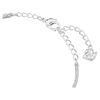 Swarovski womens Bangle, Ginger Bracelet, Crystals,Rhodium plated / White, Medium