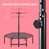 Soozier 45" Rebounder Trampoline with LED Light & Adjustable Handle, Pink