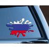 Russia Flag Splat 3D Effect Funny Decal Sticker National Pride