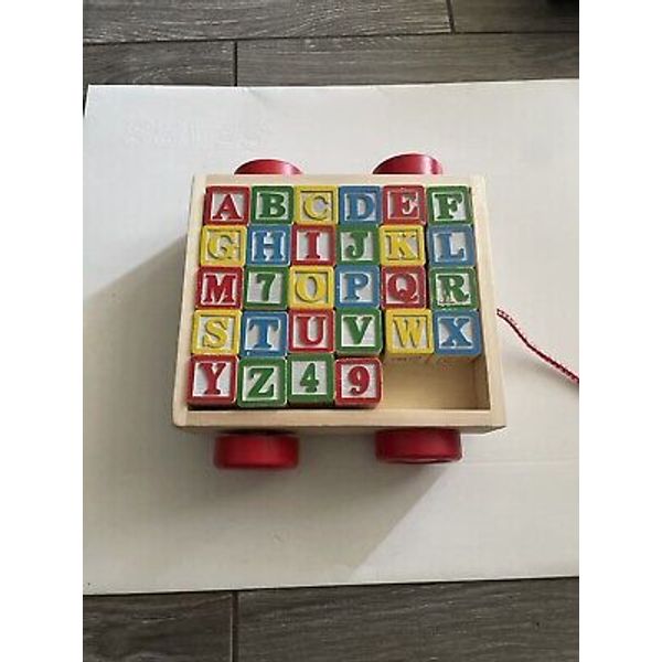 Wooden Alphabet Blocks Learn And Play Missing The N