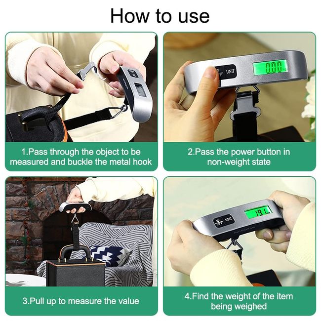 Portable LCD Digital Hanging Scale Luggage Suitcase Baggage Weight Travel  Scales with Belt for Electronic Weight Tool 50kg/110lb