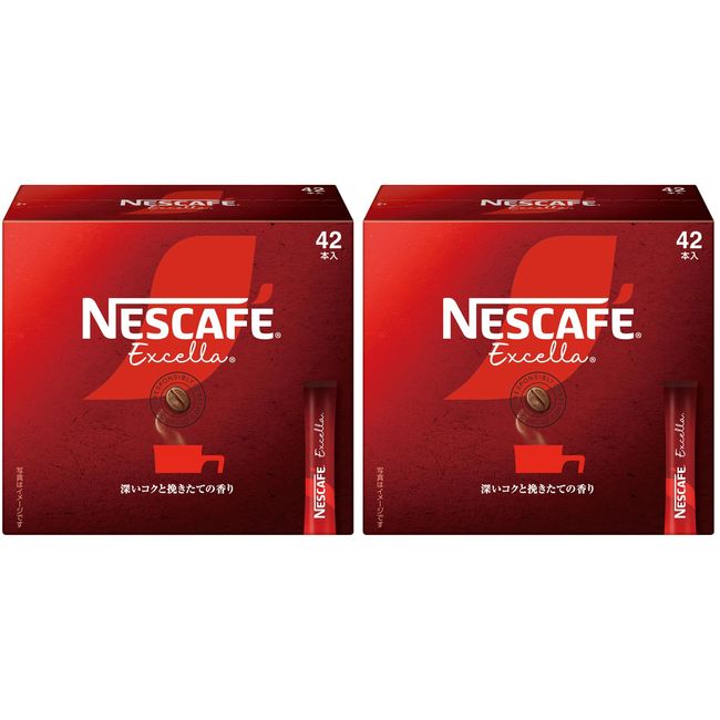 Nescafe Excella Stick Black 42 Bottles x 2 Boxes [Solution Coffee]