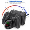HELLCOOL Ladestation für PS4 Controller, Ladestation mit 2Std Schnelllade/LED Anzeige für Playstation 4/PS4 Slim/PS4 Pro Wireless Controller