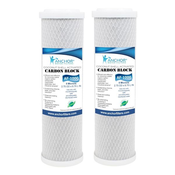 Anchor AF-1000 - Carbon Block Replacement Filter Cartridge - 2PK