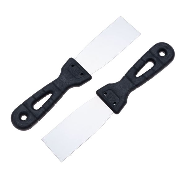 Filling Knife 60mm, Putty Filler Knife, Stainless Steel Taping Knife, Flexible Mastic Knife, Wallpaper Scrapper, Spreader Spatula, Putty and Paint Removal Tool, Drywall Filling Tools (Pack of 2)