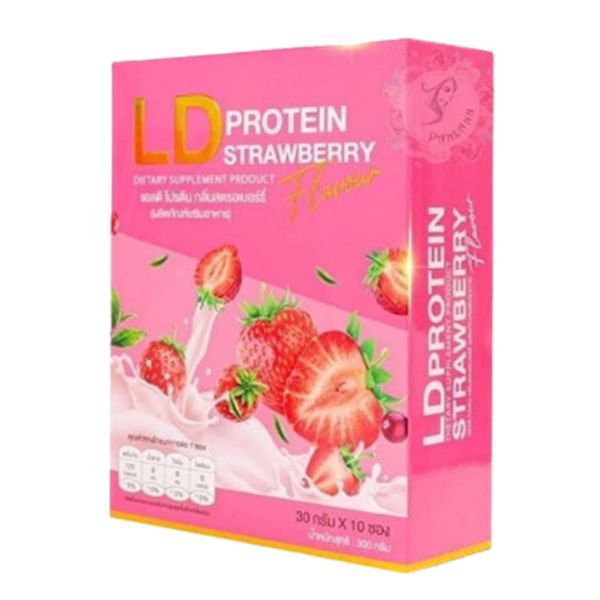 LD Protein Strawberry Dietary Supplement Weight Control Hunger Fat0%10 Sachets