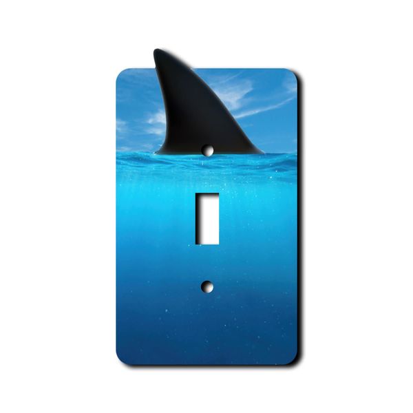 Off The Wall Plates - Shark Fin Decorative Acrylic Electrical Cover - Single Light Switch