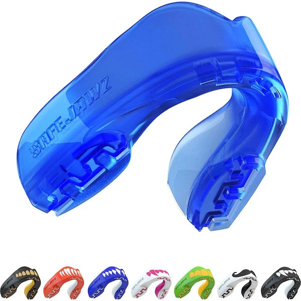 SAFEJAWZ Sports Mouthguard Dual Layer Premium Protection Adults and Junior Gum Shield with Case for Boxing, MMA, Rugby, Martial Arts, Judo and All Contact Sports