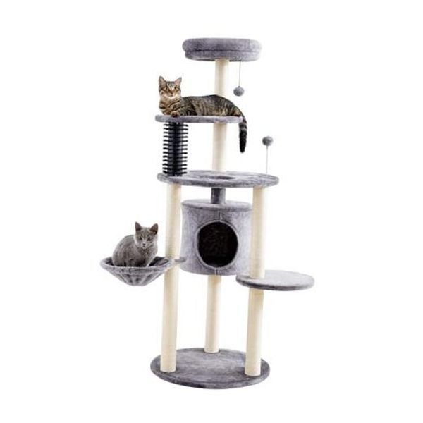 Made4Pets Cat Tree for Indoor Cats, 60.2 inch Large Cat Tower with 60" Tall