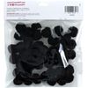 Cousin DIY Black 3/4 inch Poms, 45 Pack