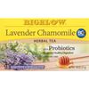 (4 pack) Bigelow Lavender Chamomile Plus Probiotics, Caffeine Free, 18 Count